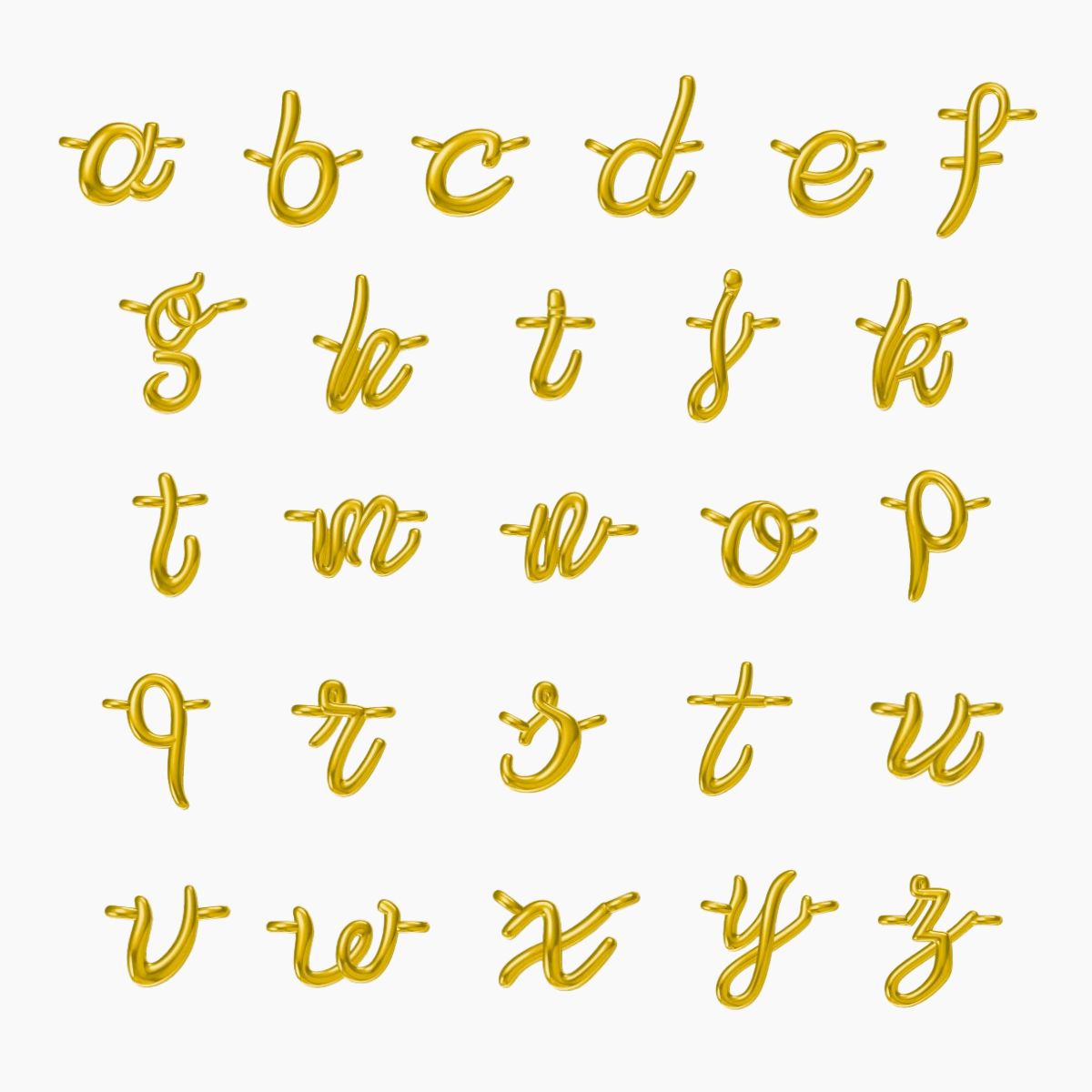 Dainty Cursive Initial Anklet